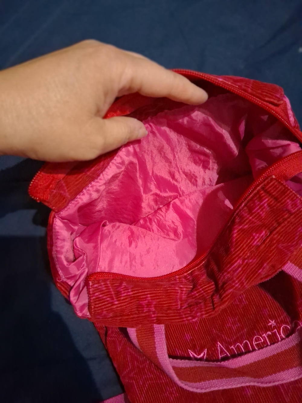 American Girl Bright Red Girls' Backpack with Star Detail - Picture 4 of 5